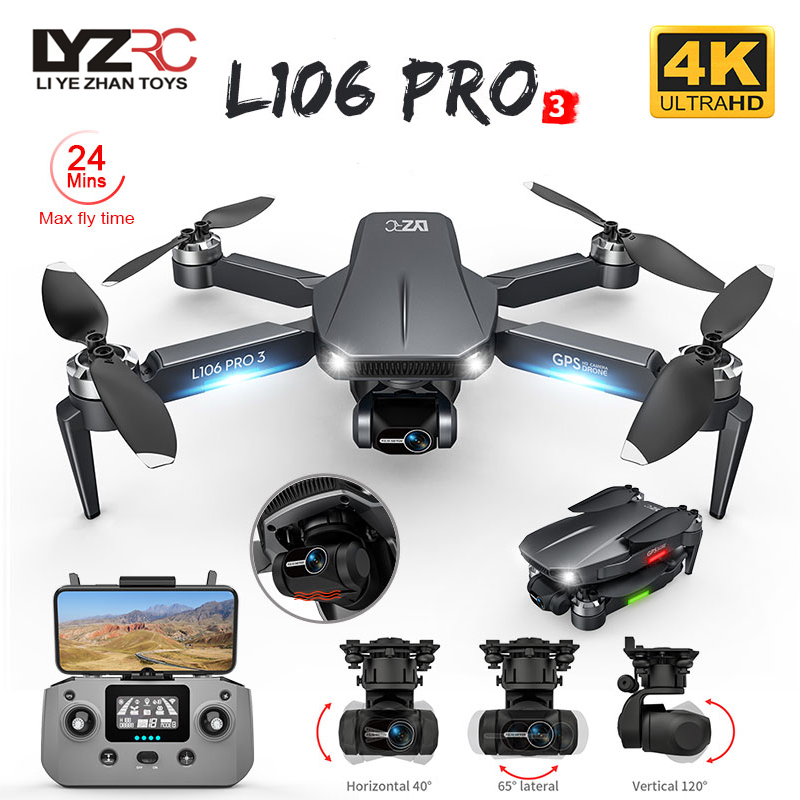 Fpv Brushless Rc Drone 4K - L106 Pro 3 Drone 5G WIFI