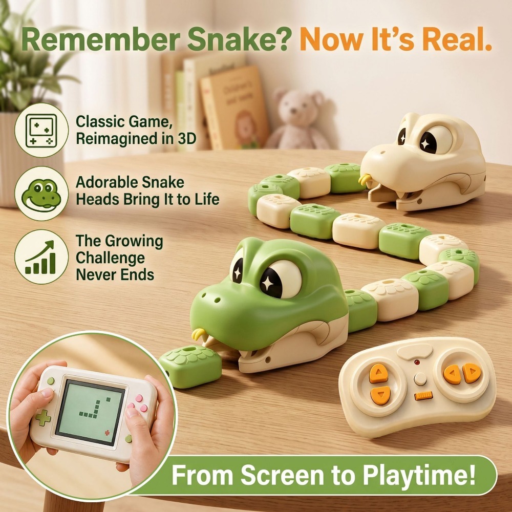 Remote Control Toys - Remote Controlled Greedy Snake Magnetic Attachment