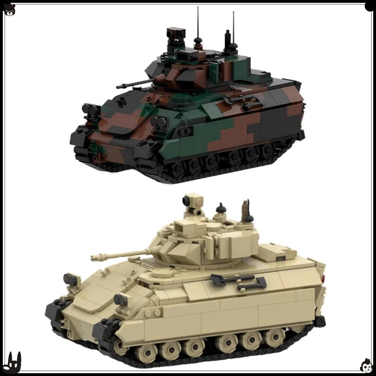 Lego Compatible Military Tank - MOC Military Series Tracked Armored Reconnaissance