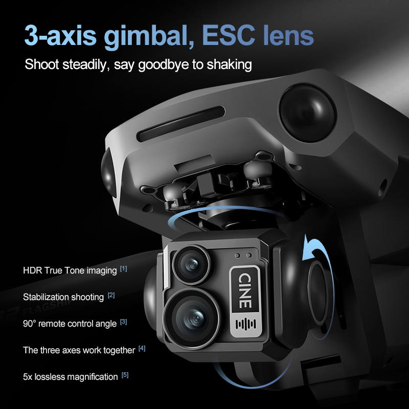 8K 3 Axis Gimbal Brushless 7.2 - Fpv Brushless Rc Drone 4K recension och pris