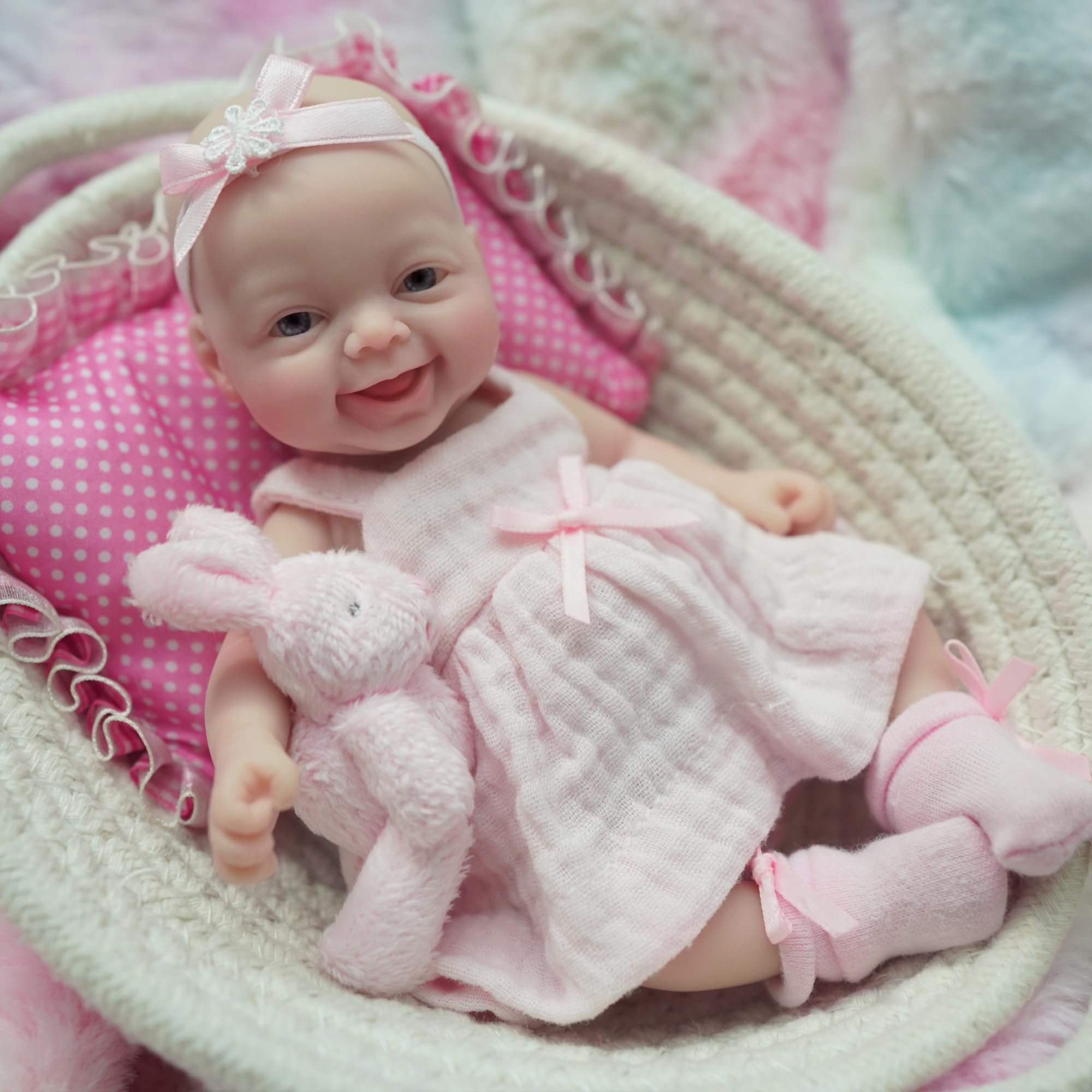 7 Inch Miniature Silicone Full - Reborn Baby Doll Silicone Realistic recension och pris