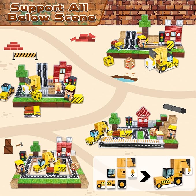 100PCS Magnetic Blocks, Magnet - Magnetic Building Tiles Set 100Pcs recension och pris