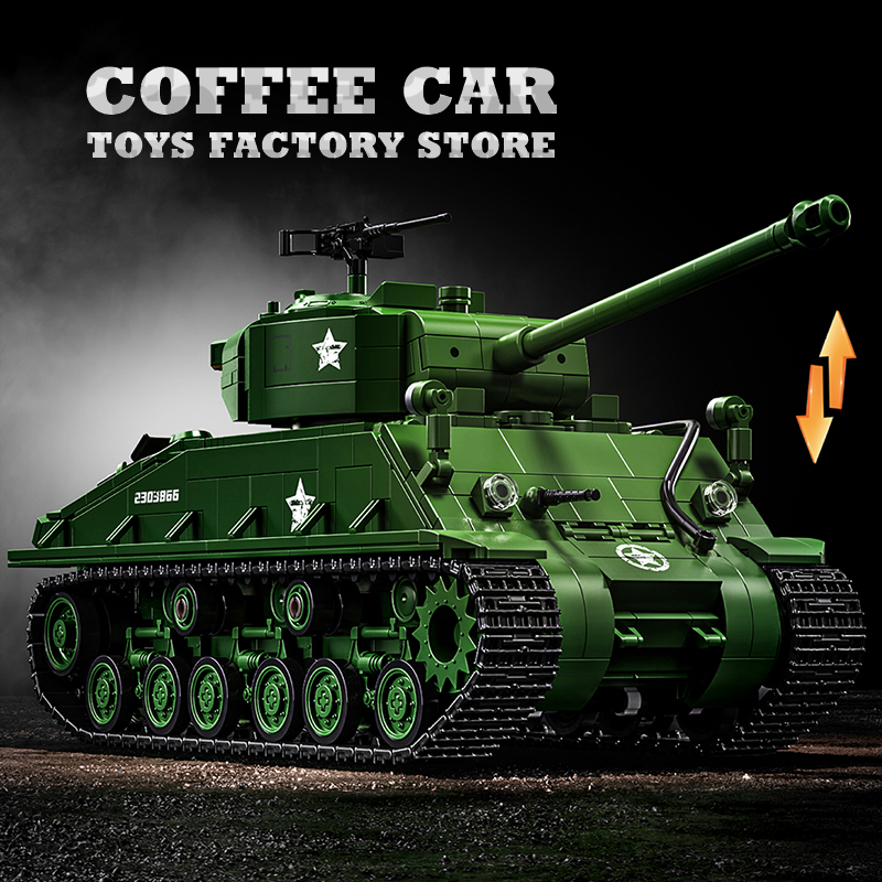 US Army M4 Tank Building Block - Lego Compatible Military Tank recension och pris