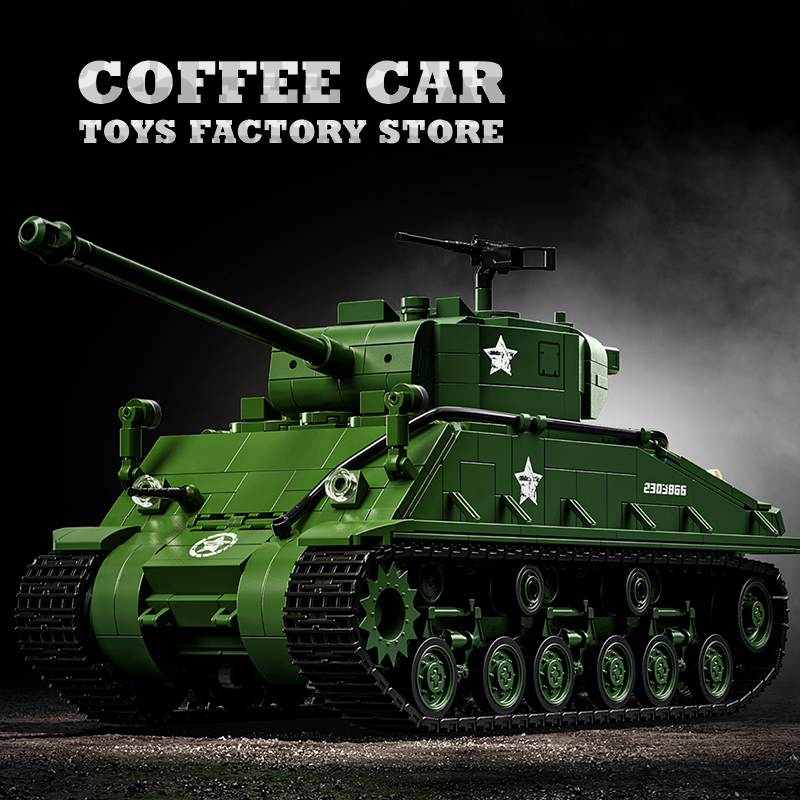 US Army M4 Tank Building Block - Lego Compatible Military Tank recension och pris