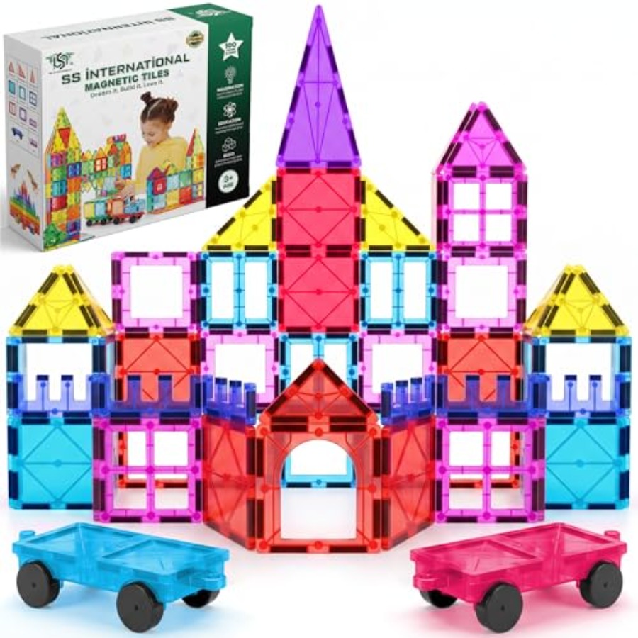 Magnetic Tiles Construction Se - Magnetic Building Tiles Set 100Pcs recension och pris
