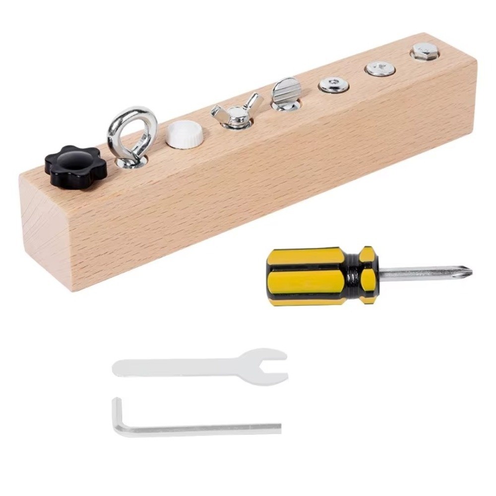 New Portable Montessori Screw  - Montessori Wooden Busy Board Toddler recension och pris