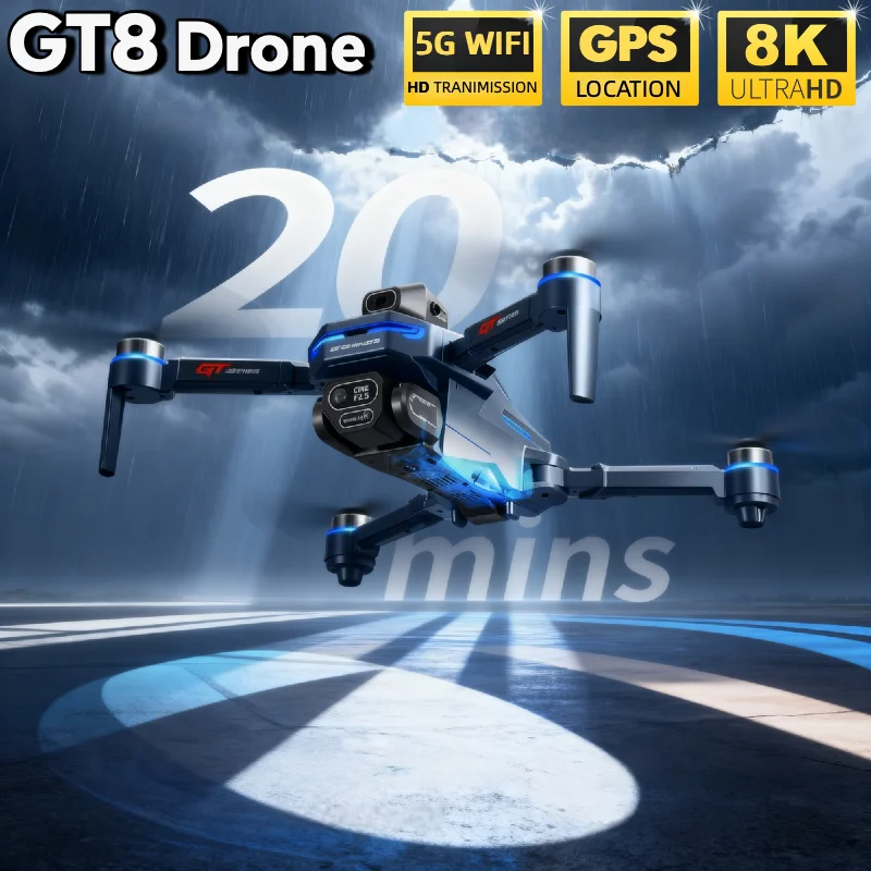 HOT For LSRC GT8 Drone 4K Prof - Fpv Brushless Rc Drone 4K recension och pris