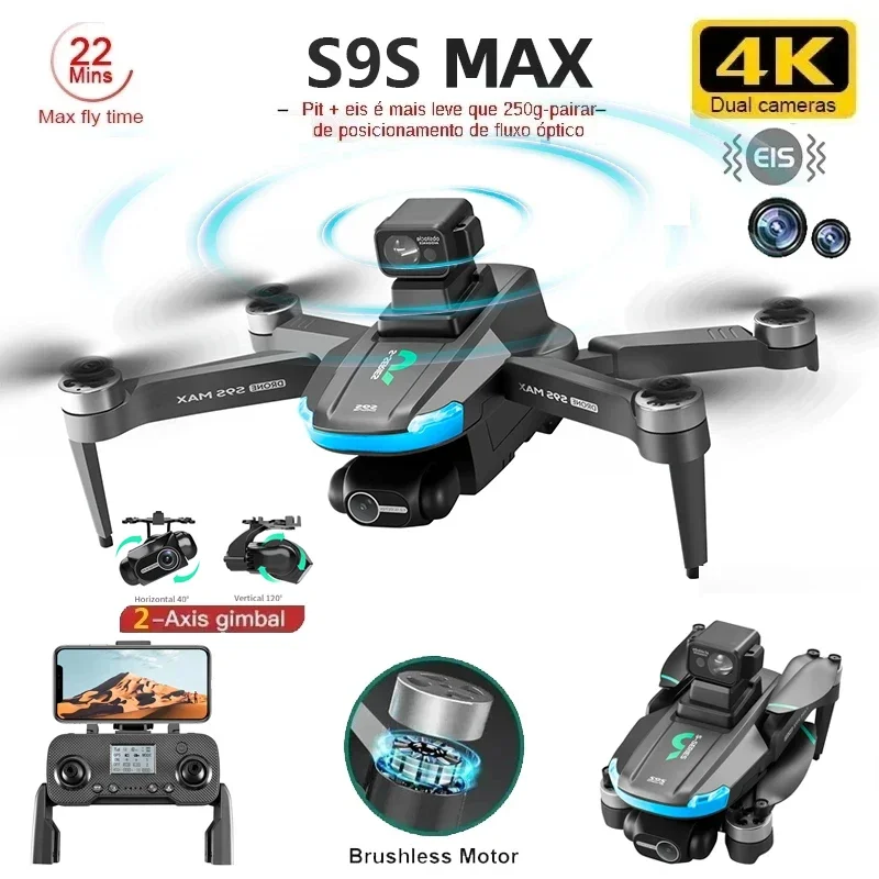 NEW S9S MAX MINI Drone 4K 2-Ax - Fpv Brushless Rc Drone 4K recension och pris