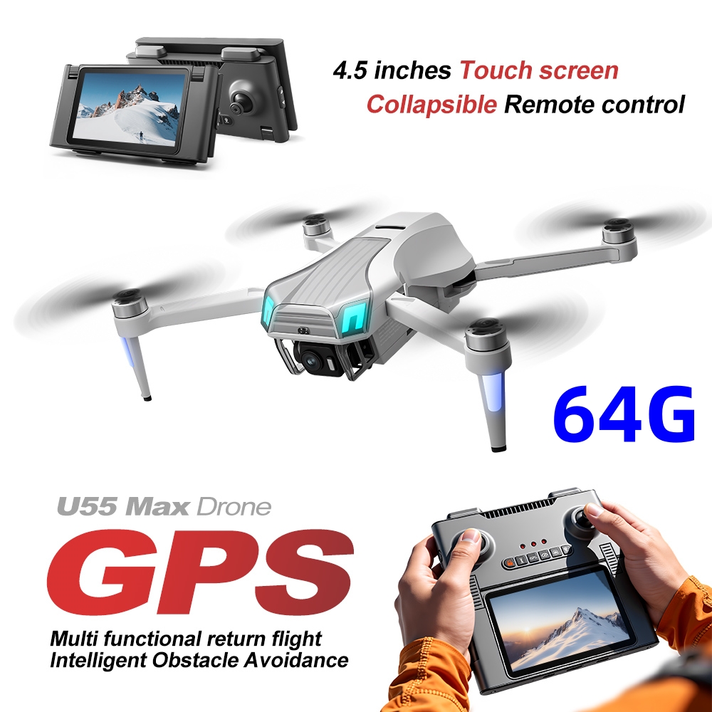 NCZOBOE U55 Drone Professional - Fpv Brushless Rc Drone 4K recension och pris