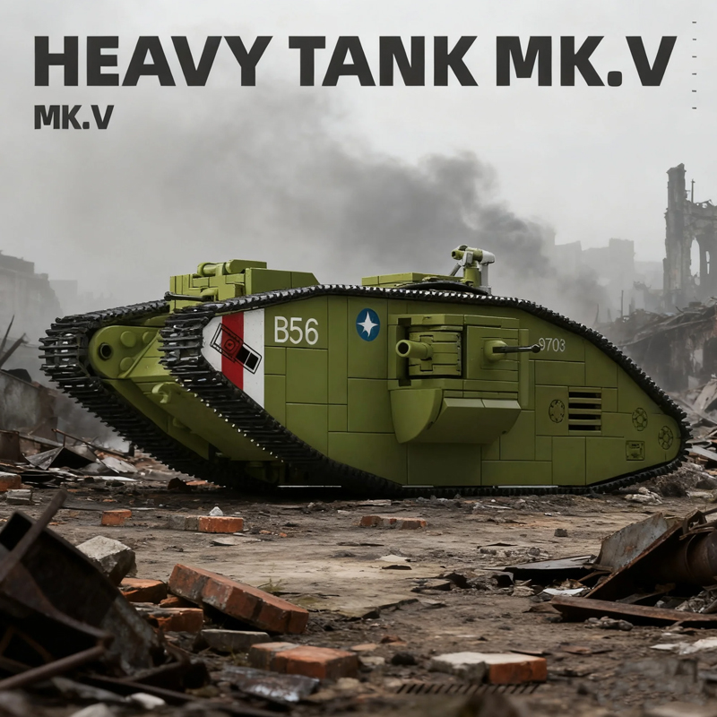 900PCS World War I Heavy Tank  - Lego Compatible Military Tank recension och pris