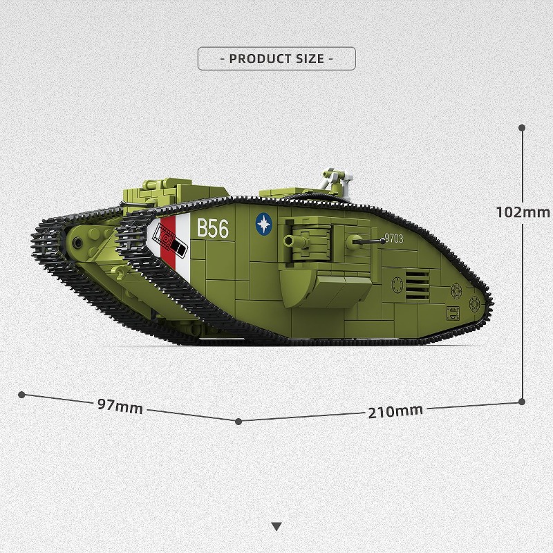 900PCS World War I Heavy Tank  - Lego Compatible Military Tank recension och pris