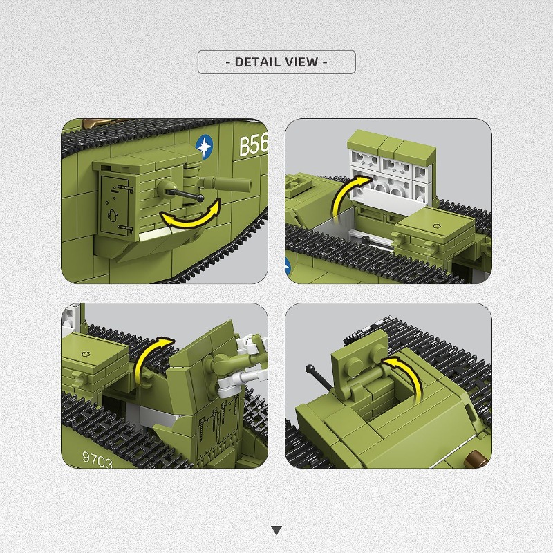 900PCS World War I Heavy Tank  - Lego Compatible Military Tank recension och pris