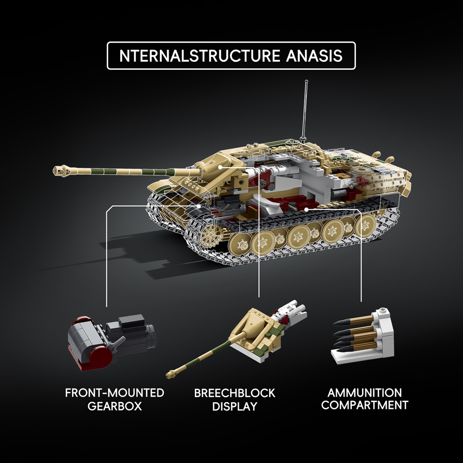 WW2 Military Jagdpanther G1 Sd - Lego Compatible Military Tank recension och pris