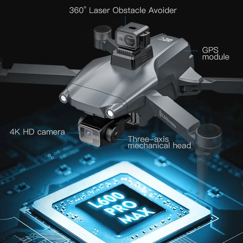 L600 PRO MAX GPS Drone Profess - Fpv Brushless Rc Drone 4K recension och pris