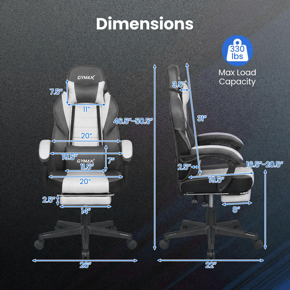 Ergonomic Video Game Chair Wit - Video Games recension och pris