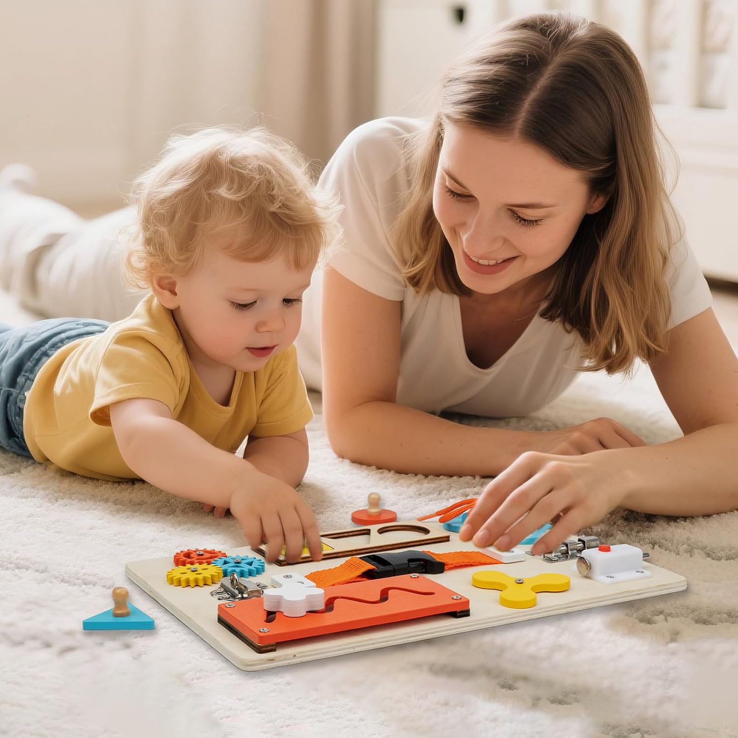 Montessori Busy Board for Todd - Montessori Wooden Busy Board Toddler recension och pris