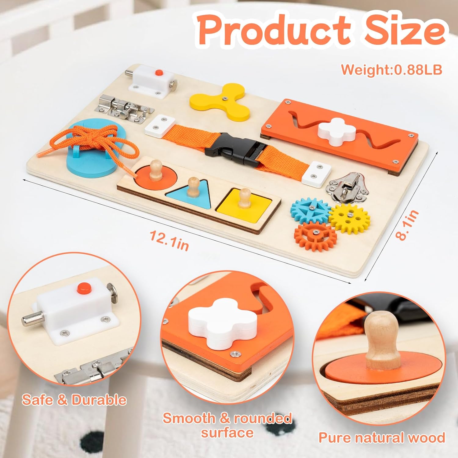 Montessori Busy Board for Todd - Montessori Wooden Busy Board Toddler recension och pris