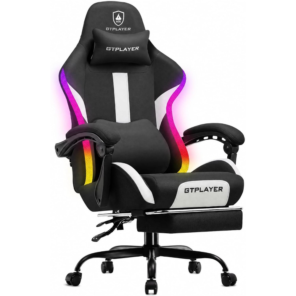 RGB Gaming Chair with Footrest - Video Games recension och pris