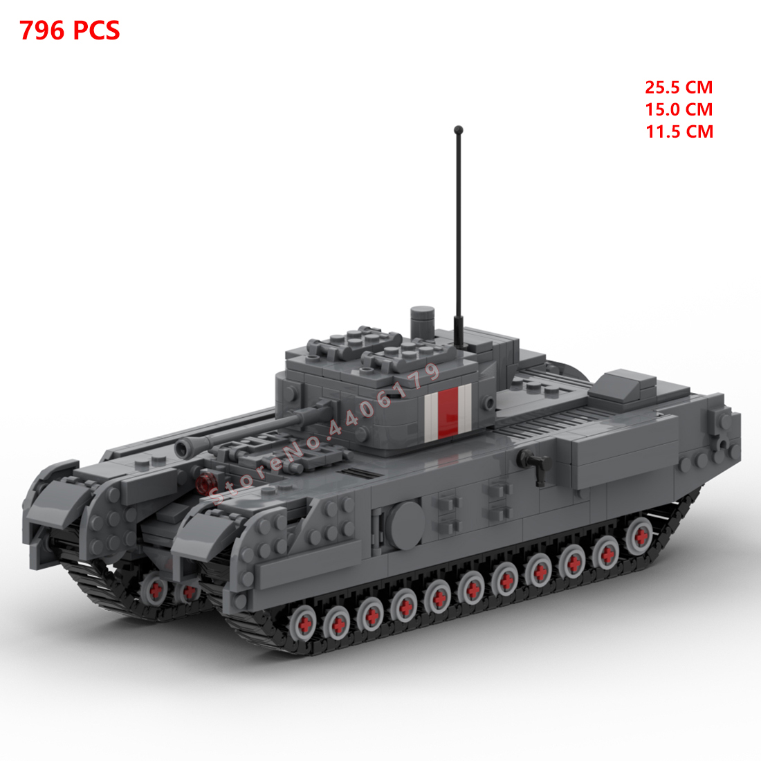 hot military WWII UK Army Chur - Lego Compatible Military Tank recension och pris