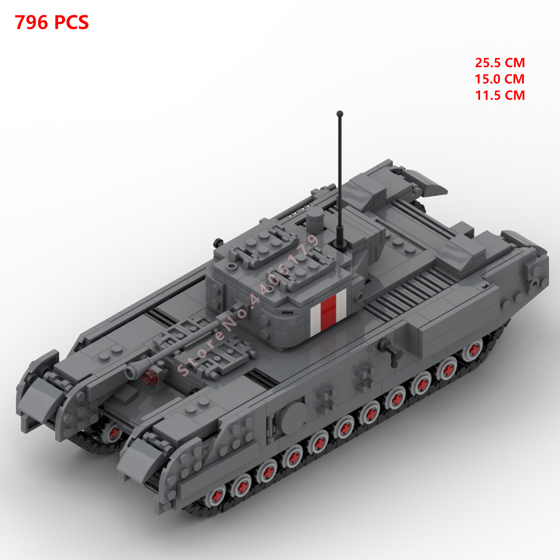 hot military WWII UK Army Chur - Lego Compatible Military Tank recension och pris
