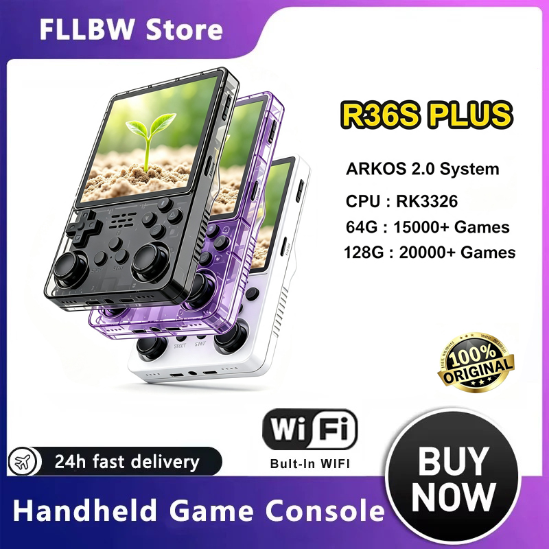 FLLBW Original Arkos R36s Plus - Retro Handheld Game Console R36S recension och pris