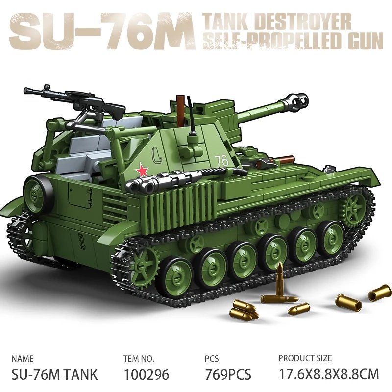 The Soviet SU-76M Tank Destroy - Lego Compatible Military Tank recension och pris