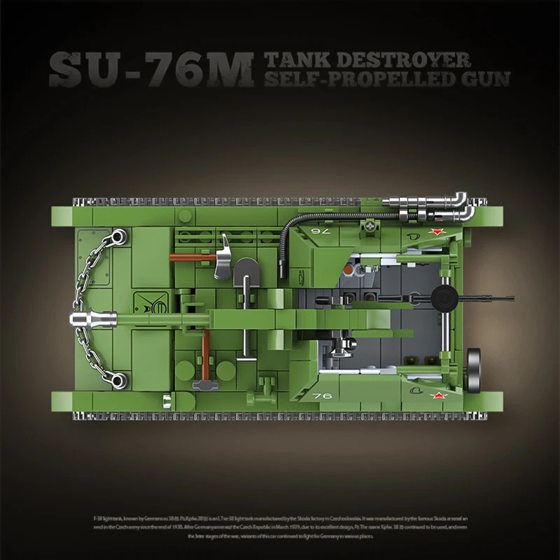 The Soviet SU-76M Tank Destroy - Lego Compatible Military Tank recension och pris
